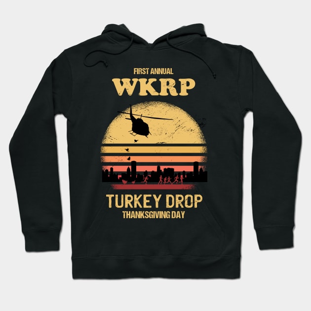 Wkrp Turkey Drop Hoodie by Christyn Evans